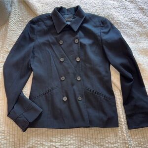The Limited Vintage Black Wool Double Breasted Blazer 10